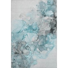 Premium Machine Washable Mayfield  Teal 2'6" x 3'10" Rug