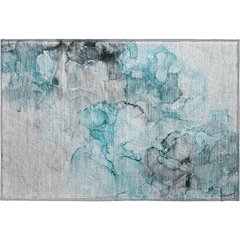 Premium Machine Washable Mayfield  Teal 1'8" x 2'6" Rug
