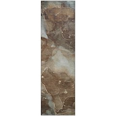 Premium Machine Washable Mayfield  Brown 2'3" x 7'6" Runner Rug