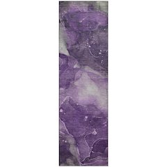 Premium Machine Washable Mayfield  Purple 2'3" x 7'6" Runner Rug