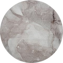 Premium Machine Washable Mayfield  Taupe 8' x 8' Round Rug