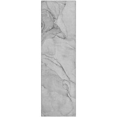Premium Machine Washable Mayfield  Silver 2'3" x 7'6" Runner Rug