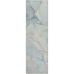 Premium Machine Washable Mayfield  Sky 2'3" x 7'6" Runner Rug