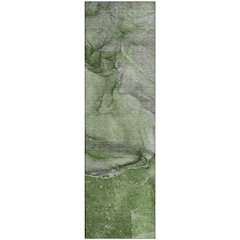 Premium Machine Washable Mayfield  Olive 2'3" x 7'6" Runner Rug