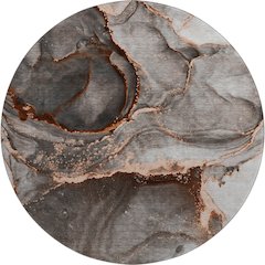 Premium Machine Washable Mayfield  Peach 8' x 8' Round Rug