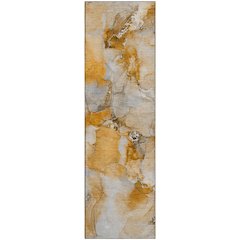 Premium Machine Washable Mayfield  Orange 2'3" x 7'6" Runner Rug