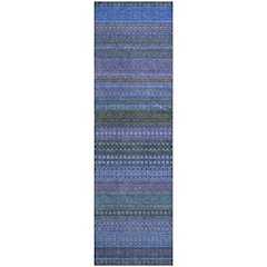 Premium Machine Washable Mayfield  Blue 2'3" x 7'6" Runner Rug