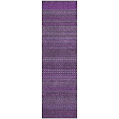 Premium Machine Washable Mayfield  Eggplant 2'3" x 7'6" Runner Rug