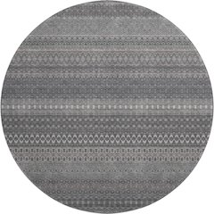 Premium Machine Washable Mayfield  Gray 8' x 8' Round Rug