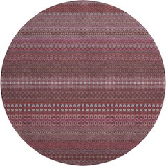 Premium Machine Washable Mayfield  Merlot 8' x 8' Round Rug