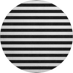 Premium Machine Washable Mayfield  Black 8' x 8' Round Rug