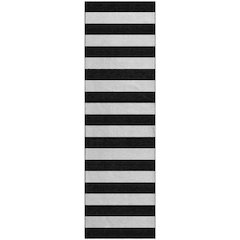 Premium Machine Washable Mayfield  Black 2'3" x 7'6" Runner Rug