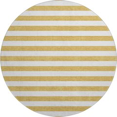 Premium Machine Washable Mayfield  Gold 8' x 8' Round Rug
