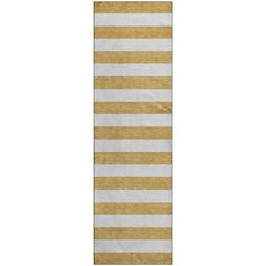 Premium Machine Washable Mayfield  Gold 2'3" x 7'6" Runner Rug
