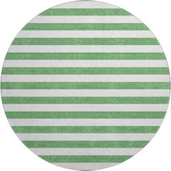 Premium Machine Washable Mayfield  Green 8' x 8' Round Rug