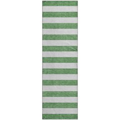 Premium Machine Washable Mayfield  Green 2'3" x 7'6" Runner Rug