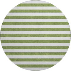 Premium Machine Washable Mayfield  Olive 8' x 8' Round Rug