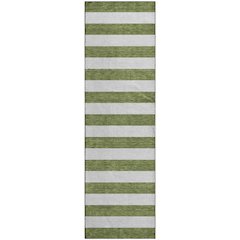 Premium Machine Washable Mayfield  Olive 2'3" x 7'6" Runner Rug