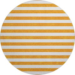 Premium Machine Washable Mayfield  Orange 8' x 8' Round Rug