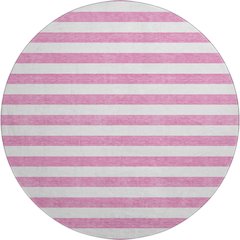 Premium Machine Washable Mayfield  Pink 8' x 8' Round Rug
