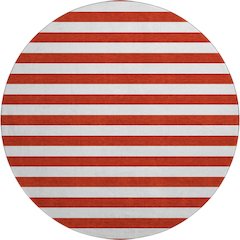 Premium Machine Washable Mayfield  Red 8' x 8' Round Rug