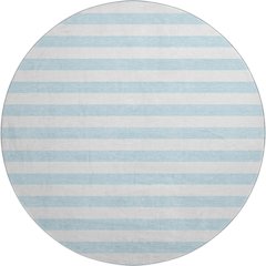 Premium Machine Washable Mayfield  Sky 8' x 8' Round Rug
