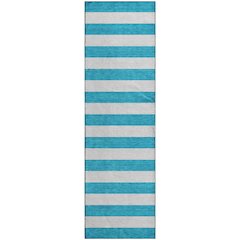 Premium Machine Washable Mayfield  Teal 2'3" x 7'6" Runner Rug