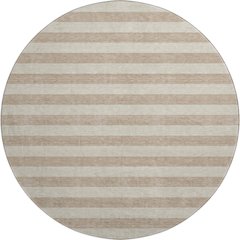 Premium Machine Washable Mayfield  Beige 8' x 8' Round Rug
