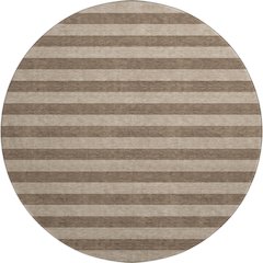 Premium Machine Washable Mayfield  Coffee 8' x 8' Round Rug