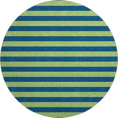 Premium Machine Washable Mayfield  Navy 8' x 8' Round Rug