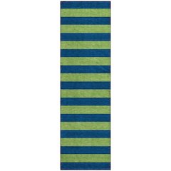 Premium Machine Washable Mayfield  Navy 2'3" x 7'6" Runner Rug