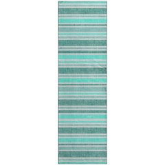 Premium Machine Washable Mayfield  Turquoise 2'3" x 7'6" Runner Rug