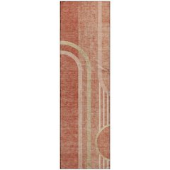 Premium Machine Washable Mayfield  Salmon 2'3" x 7'6" Runner Rug