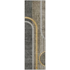 Premium Machine Washable Mayfield  Taupe 2'3" x 7'6" Runner Rug