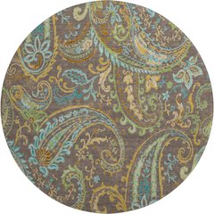 Premium Machine Washable Mayfield  Chocolate 8' x 8' Round Rug