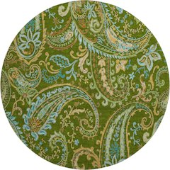 Premium Machine Washable Mayfield  Green 8' x 8' Round Rug