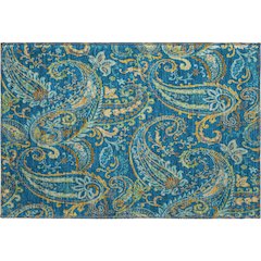 Premium Machine Washable Mayfield  Navy 1'8" x 2'6" Rug