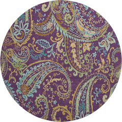 Premium Machine Washable Mayfield  Purple 8' x 8' Round Rug