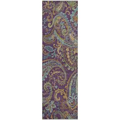 Premium Machine Washable Mayfield  Purple 2'3" x 7'6" Runner Rug