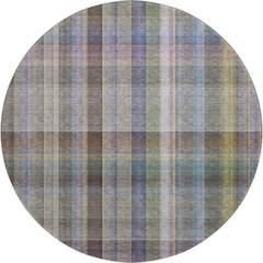 Premium Machine Washable Mayfield  Pewter 8' x 8' Round Rug