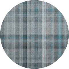 Premium Machine Washable Mayfield  Teal 8' x 8' Round Rug