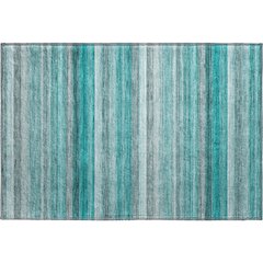 Premium Machine Washable Mayfield  Teal 1'8" x 2'6" Rug