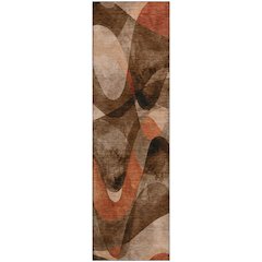 Premium Machine Washable Mayfield  Chocolate 2'3" x 7'6" Runner Rug