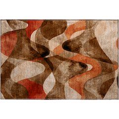 Premium Machine Washable Mayfield  Chocolate 1'8" x 2'6" Rug