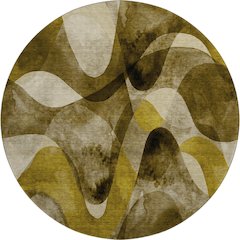 Premium Machine Washable Mayfield  Coffee 8' x 8' Round Rug