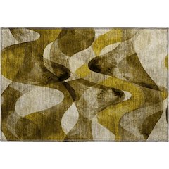 Premium Machine Washable Mayfield  Coffee 1'8" x 2'6" Rug