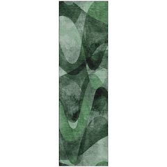 Premium Machine Washable Mayfield  Fern 2'3" x 7'6" Runner Rug