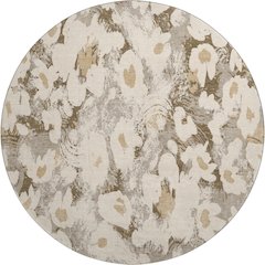 Premium Machine Washable Mayfield  Khaki 8' x 8' Round Rug