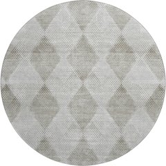 Premium Machine Washable Mayfield  Gray 8' x 8' Round Rug