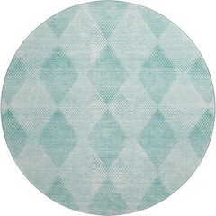Premium Machine Washable Mayfield  Teal 8' x 8' Round Rug
